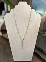 Long Pearl and Jewels Necklace